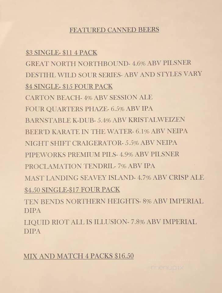 Flynn's Irish Pub - Mansfield, MA menu_pic