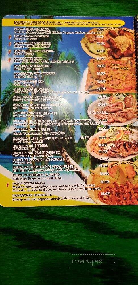 Isla Del Mar - Rockford, IL menu_pic