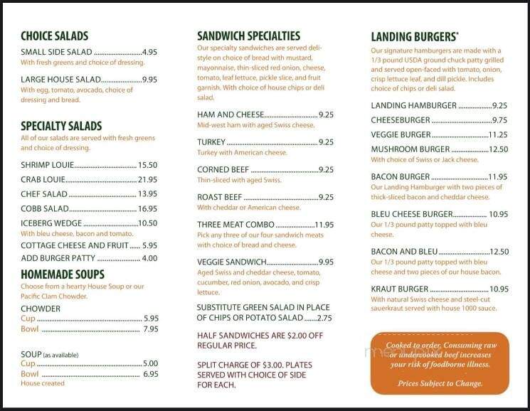 Currys Landing - Wilsonville, OR menu_pic