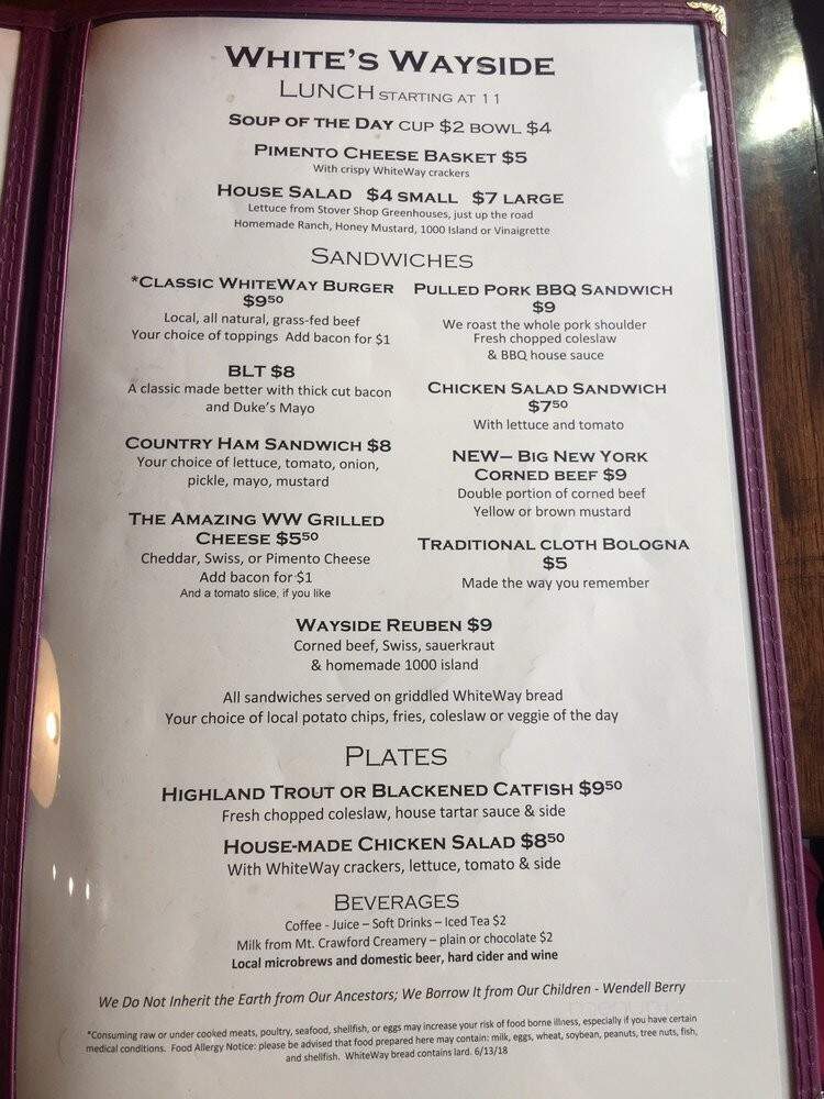 D J's Whiteway - Churchville, VA menu_pic
