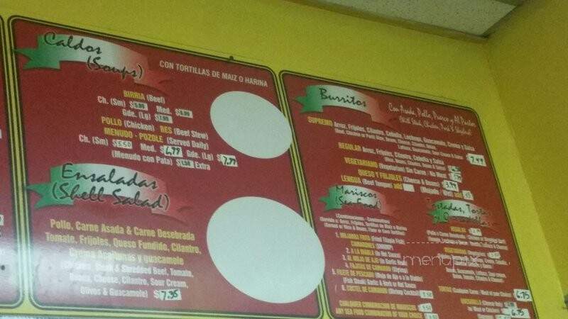 Jalisco Bakery - Pomona, CA menu_pic