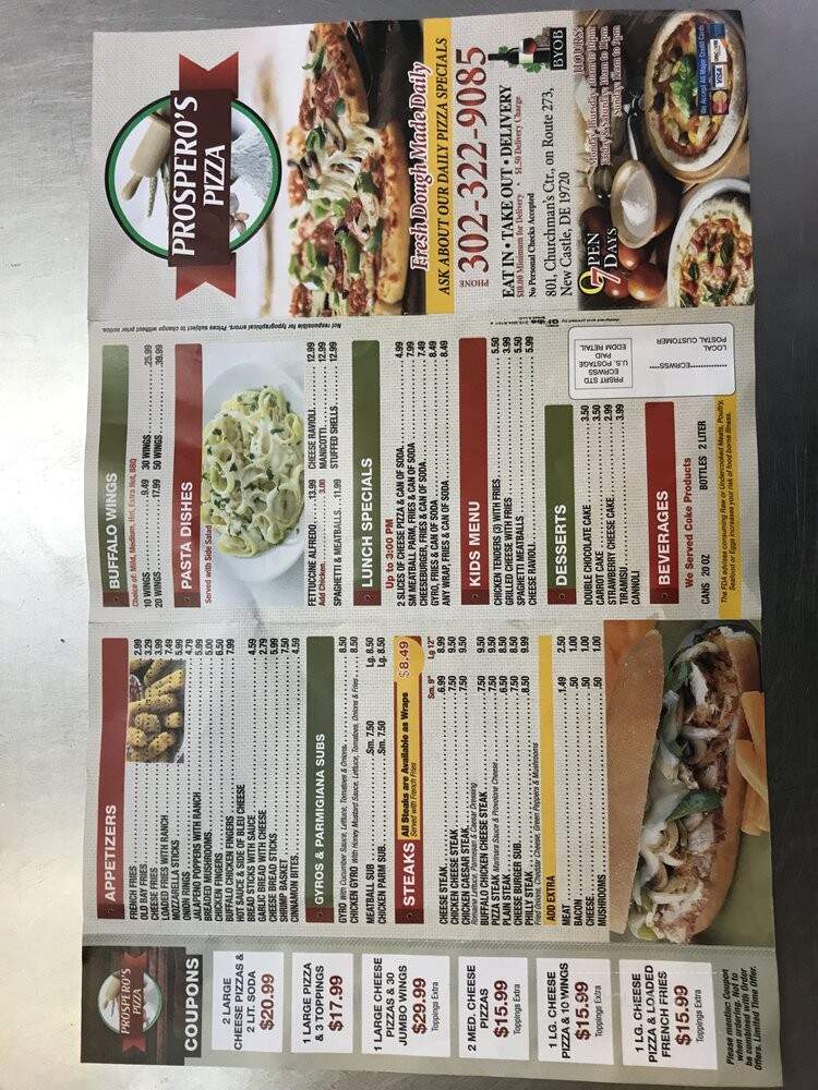 Lorenzo's Pizza & Italian - Odessa, DE menu_pic