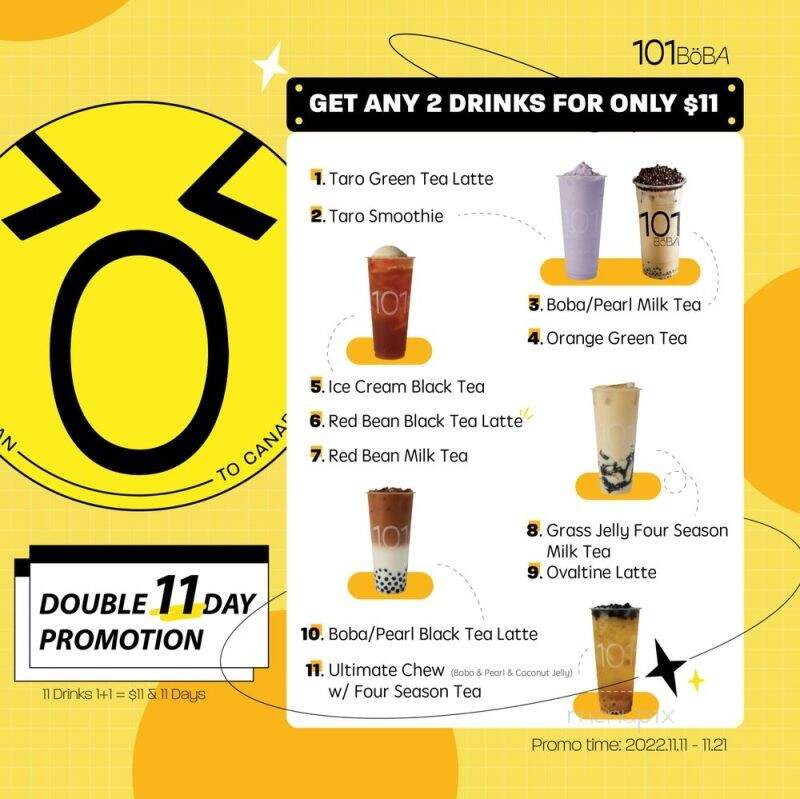 101 BOBA - Burnaby, BC menu_pic