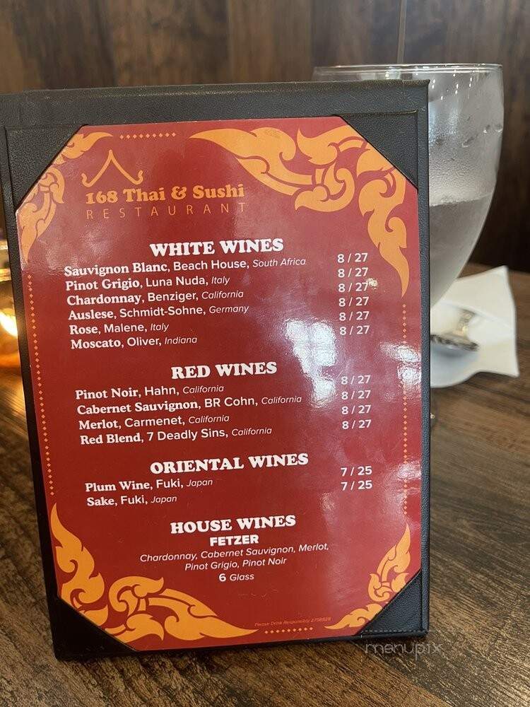 168 Thai & Sushi Restaurant - Middleburg, FL menu_pic