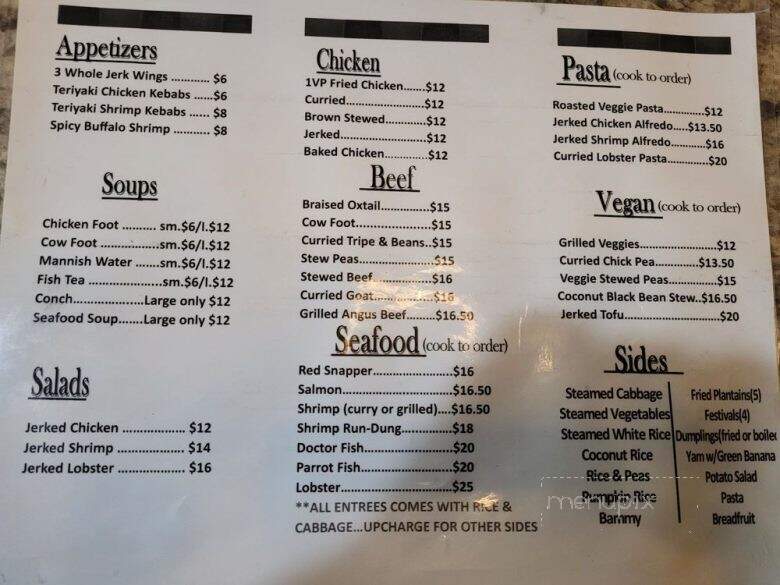 1VP Restaurant - Kansas City, MO menu_pic