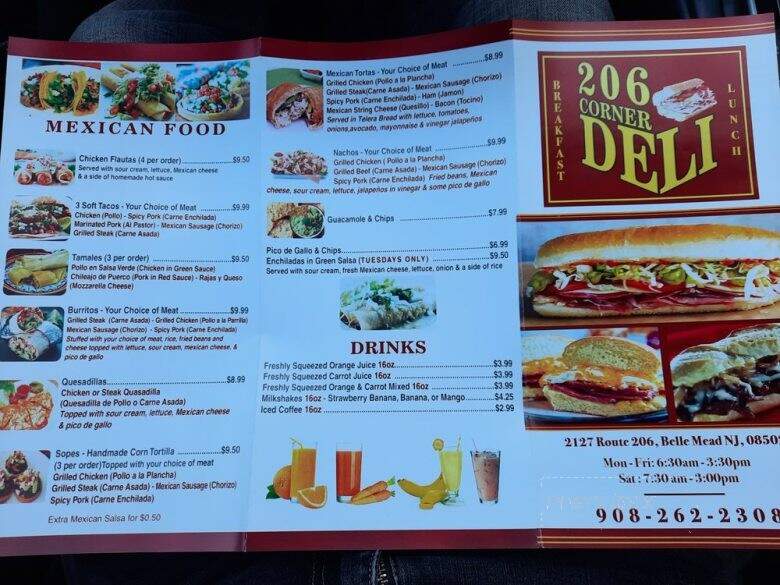 206 Corner Deli - Belle Mead, NJ menu_pic