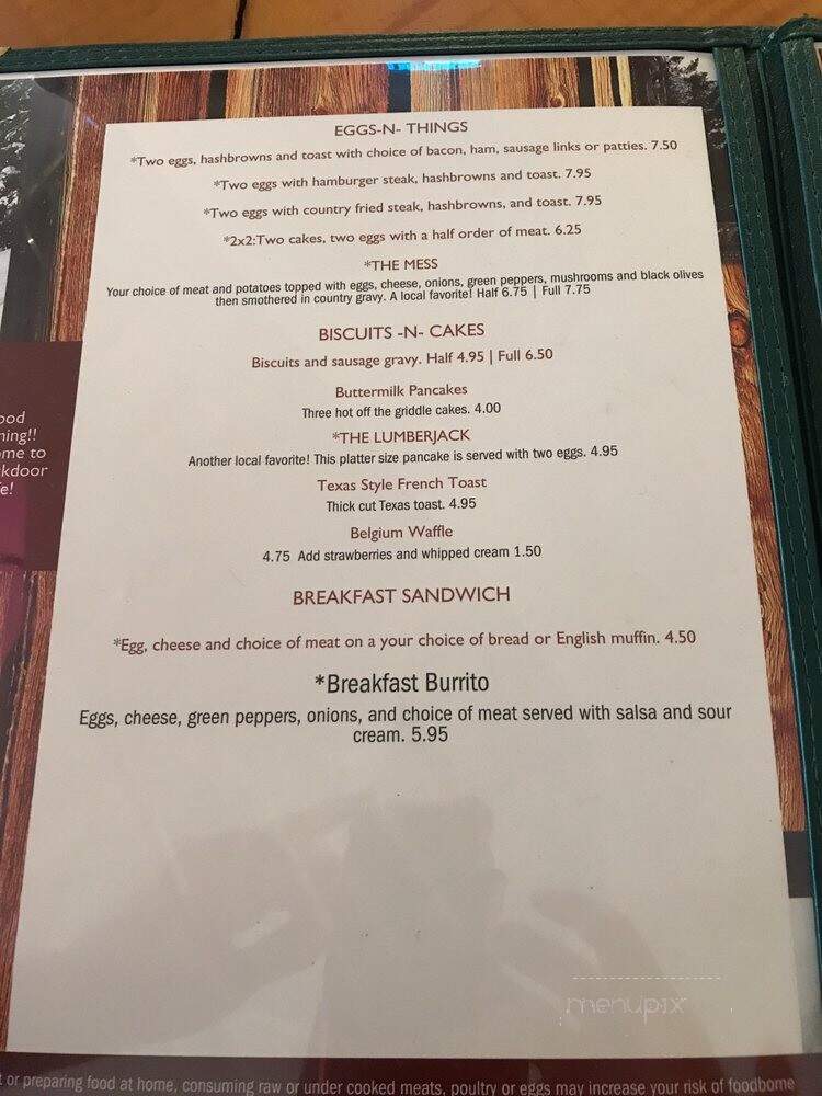 211 Club - Ladysmith, WI menu_pic