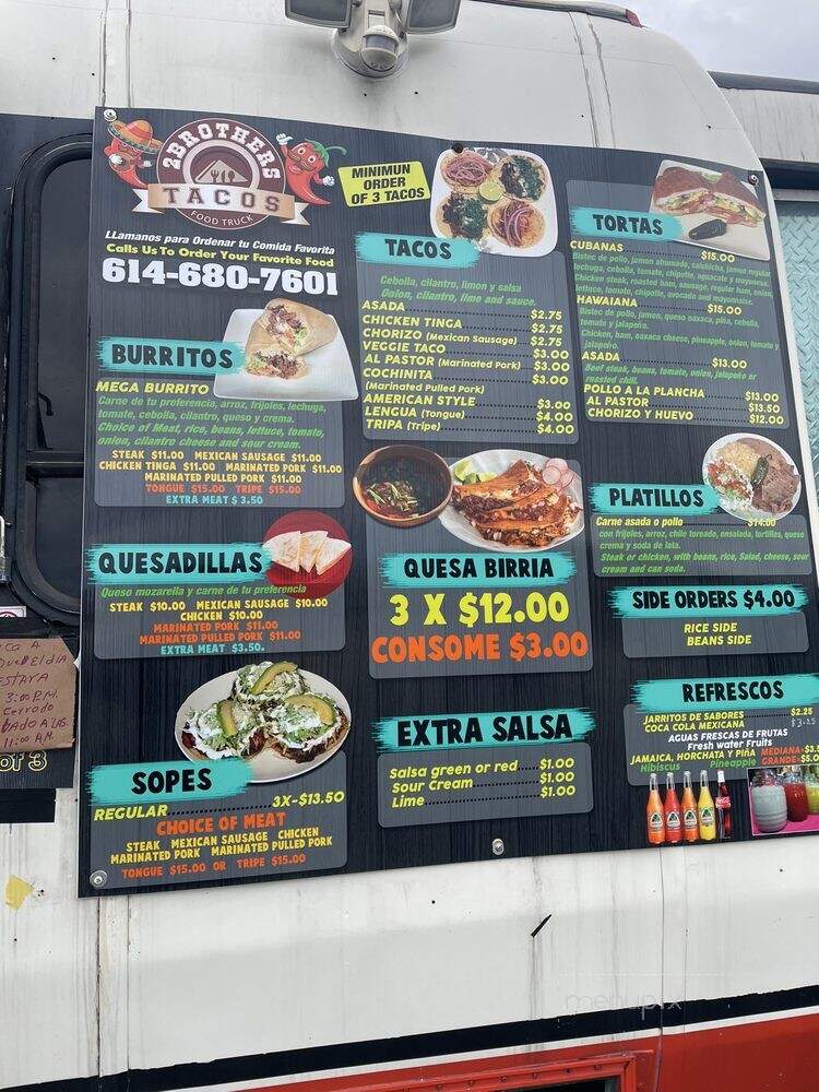 2 Brothers Tacos - Columbus, OH menu_pic