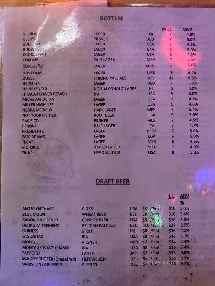 345 Cantina - New York, NY menu_pic