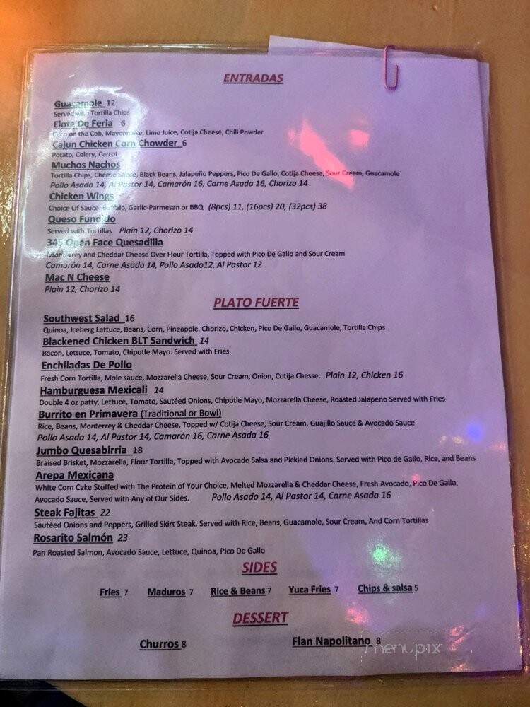 345 Cantina - New York, NY menu_pic