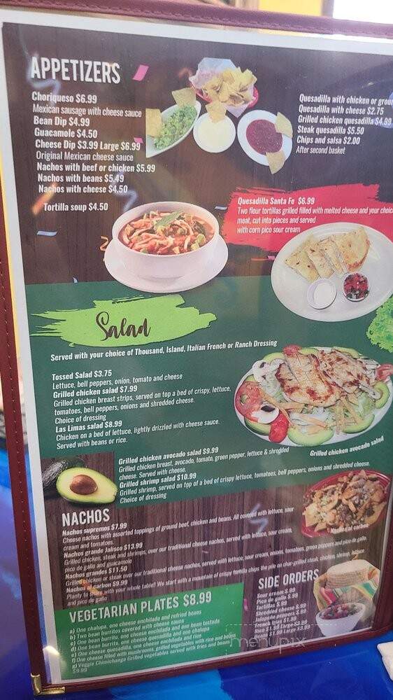 3 Agaves - Indianapolis, IN menu_pic