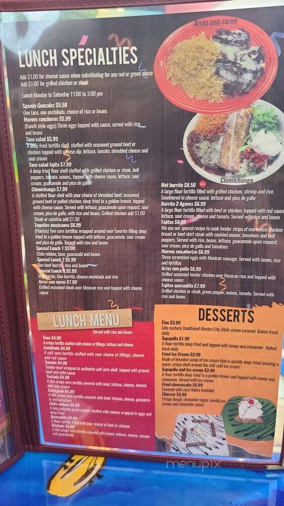 3 Agaves - Indianapolis, IN menu_pic