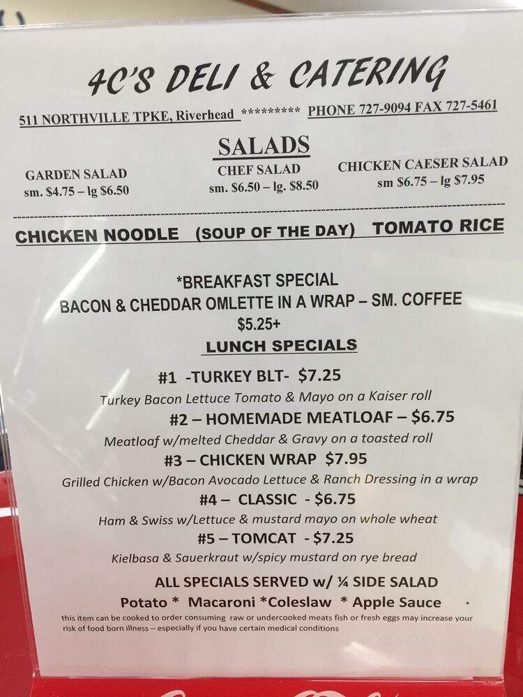 C K's Deli - Riverhead, NY menu_pic