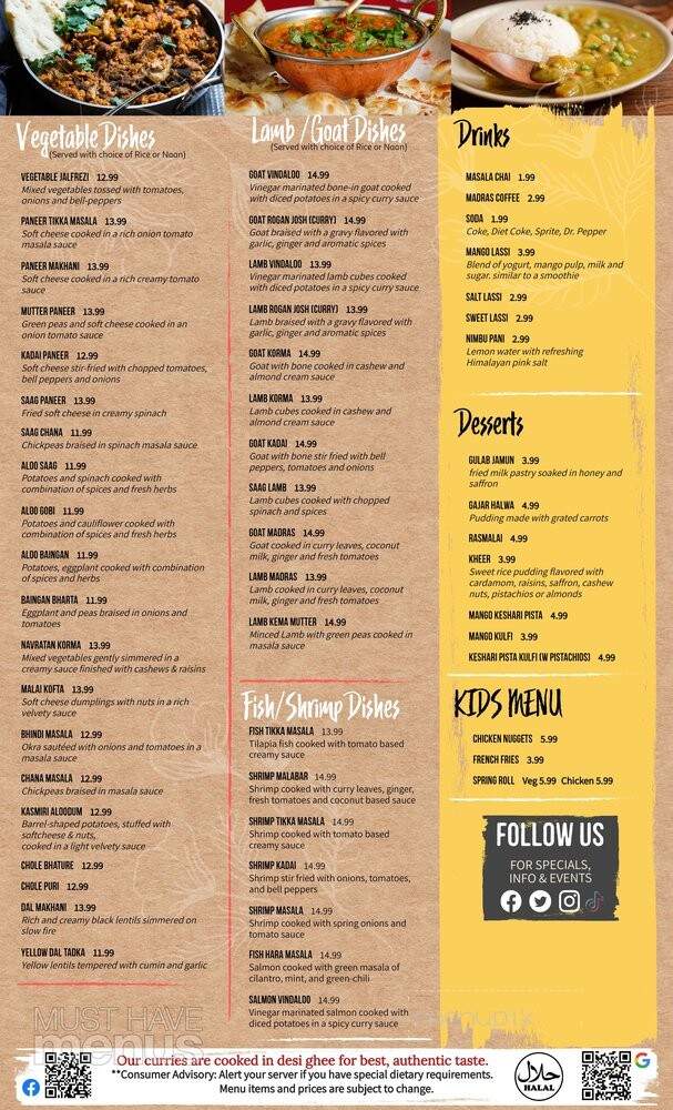 51Rainbow Indian Grill & MoMo House - McKinney, TX menu_pic