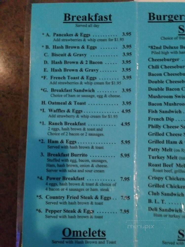 82nd Street Bar & Grill - Portland, OR menu_pic