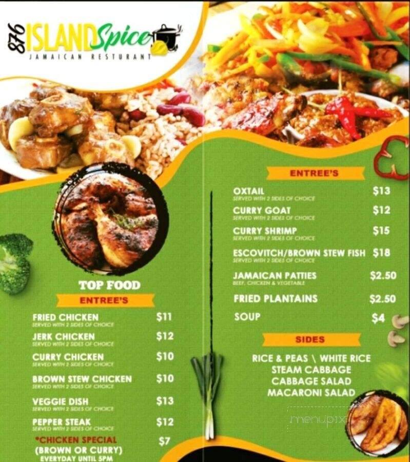 876 Island Spice - Pittsburgh, PA menu_pic