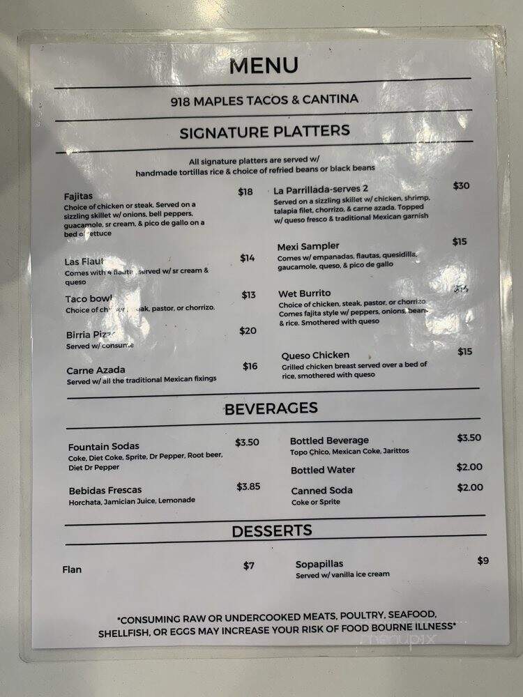 918 Maples Tacos & Cantina - Tulsa, OK menu_pic