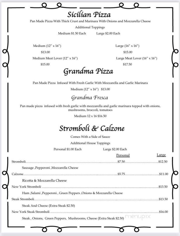 A & A Pizza - Hudson, FL menu_pic