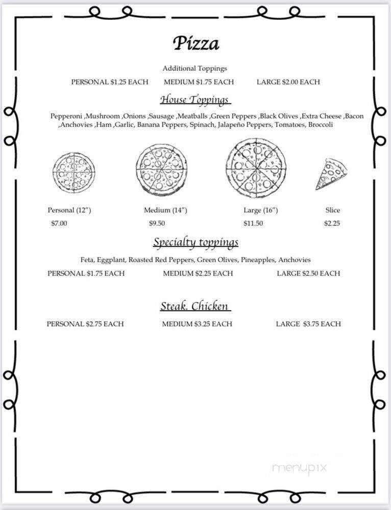A & A Pizza - Hudson, FL menu_pic