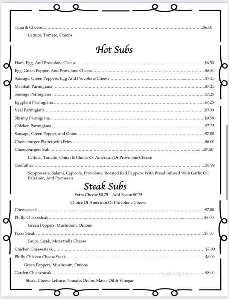 A & A Pizza - Hudson, FL menu_pic