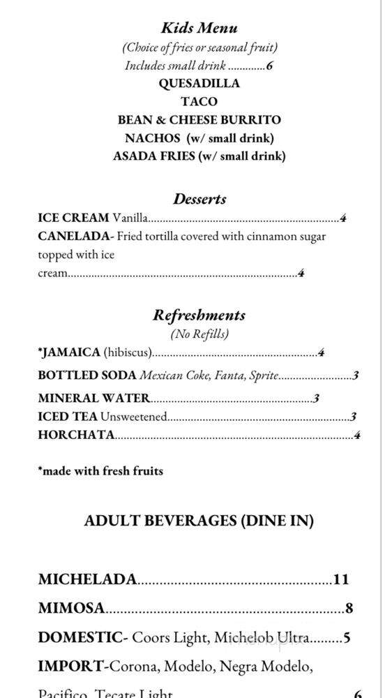 Abby's Mexican Grill - Huntington Beach, CA menu_pic