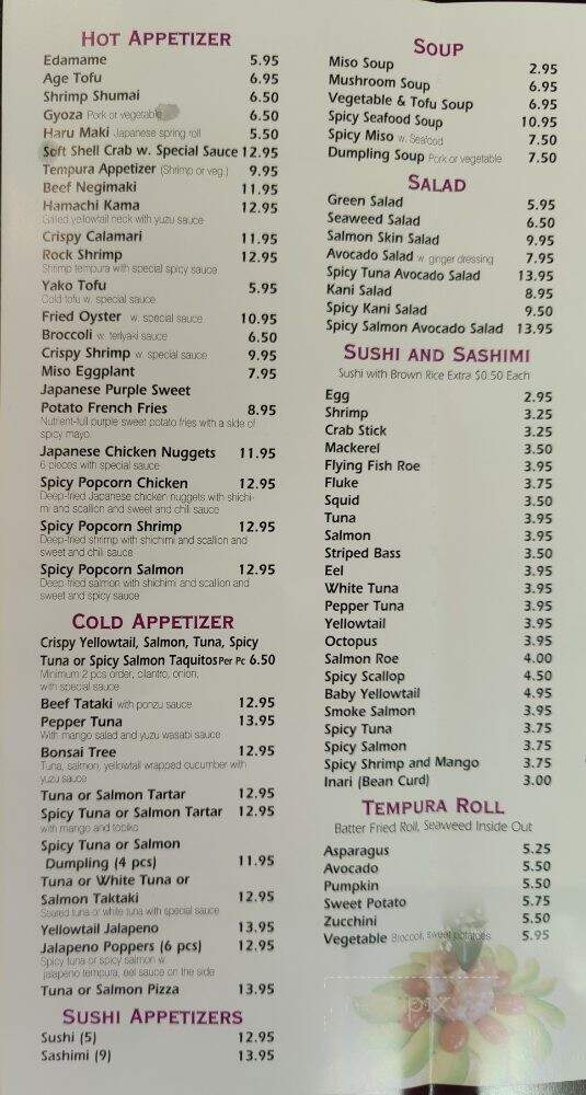 Abe Sushi - Brooklyn, NY menu_pic