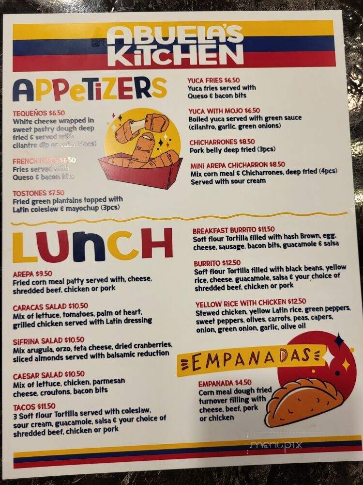 Abuela's Kitchen - Urbana, OH menu_pic