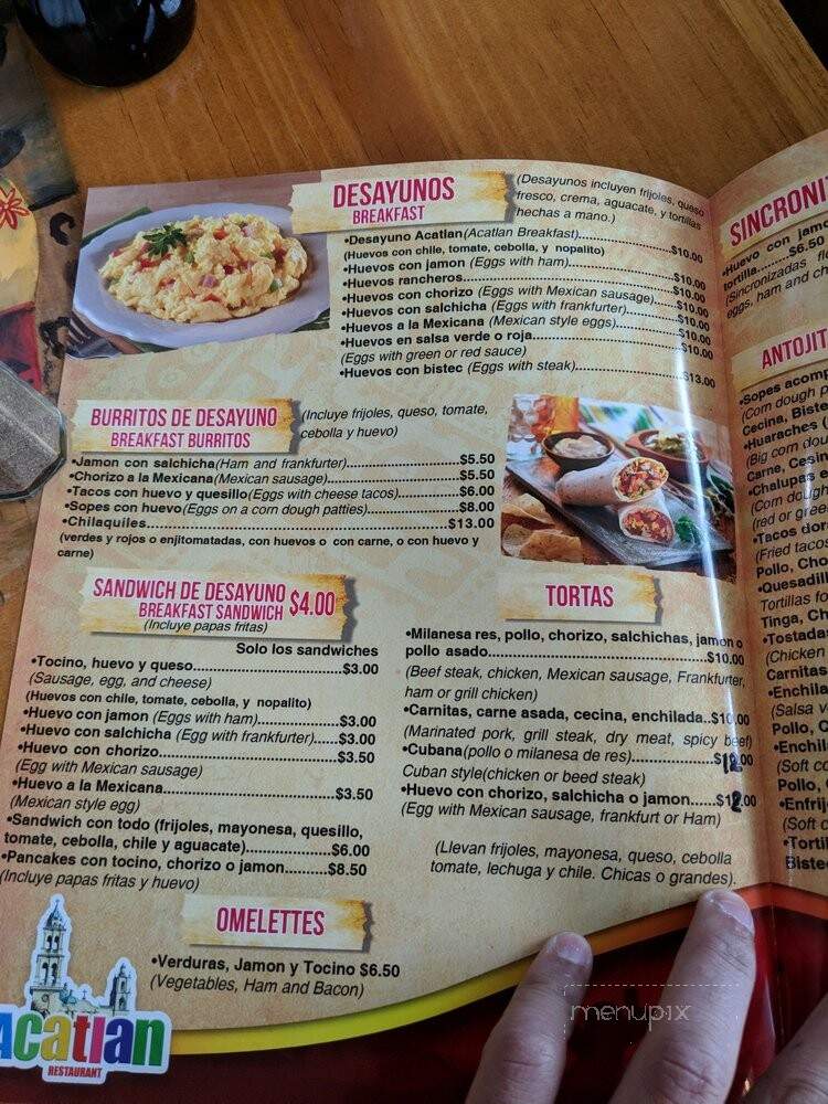 Acatlan Restaurant - Newburgh, NY menu_pic