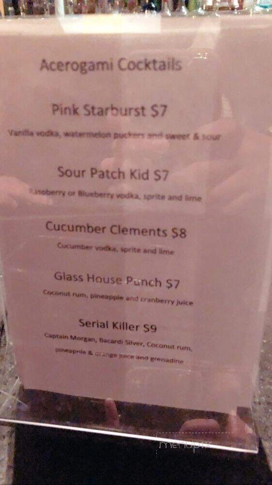 Acerogami - Pomona, CA menu_pic