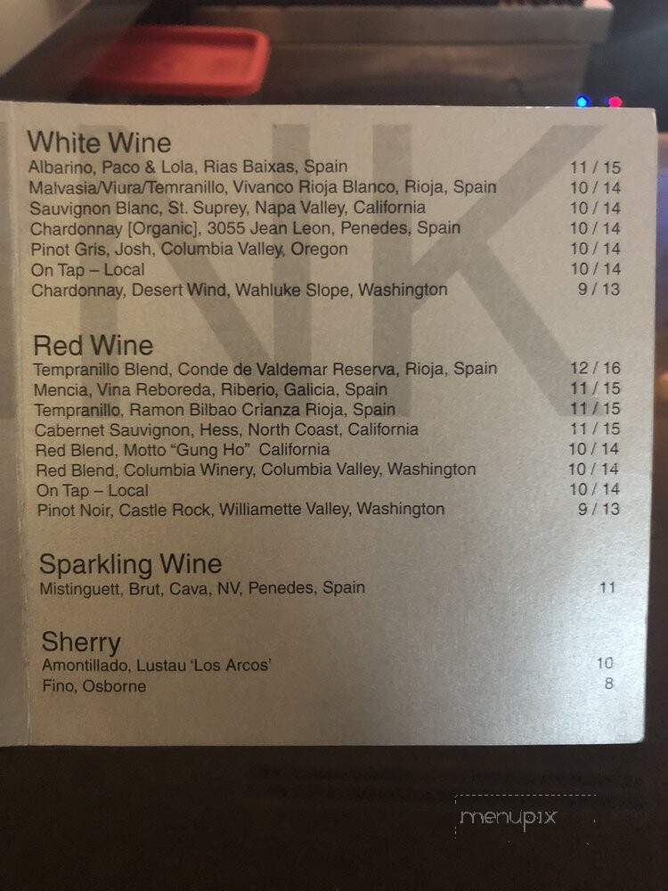 AC Lounge - Bellevue, WA menu_pic