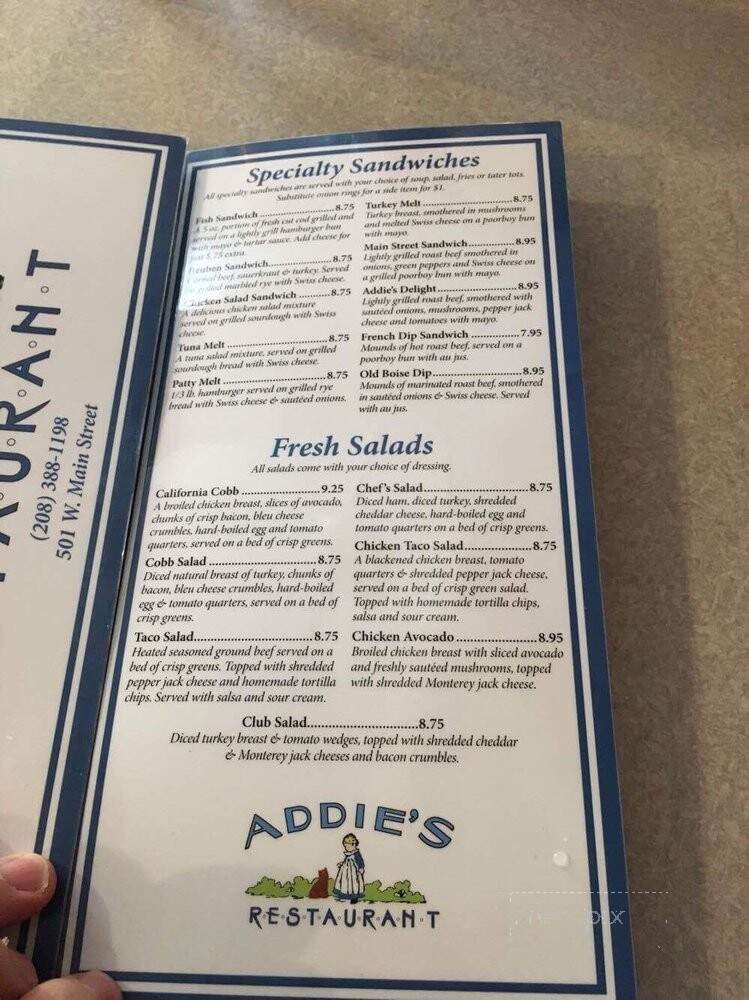 Addie's - Boise, ID menu_pic