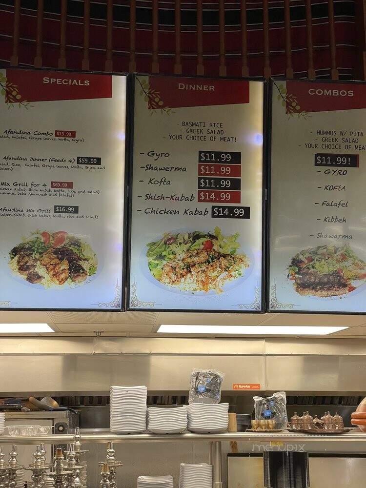 Afandina Cafe - Saint Anthony, MN menu_pic