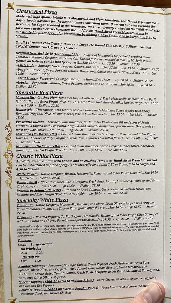 Affinito Pizza Parlor and Cafe - Emmaus, PA menu_pic