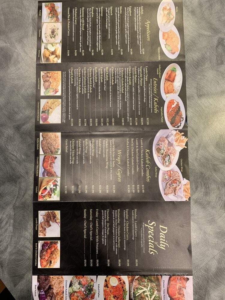 Afghan Kabob - Baltimore, MD menu_pic