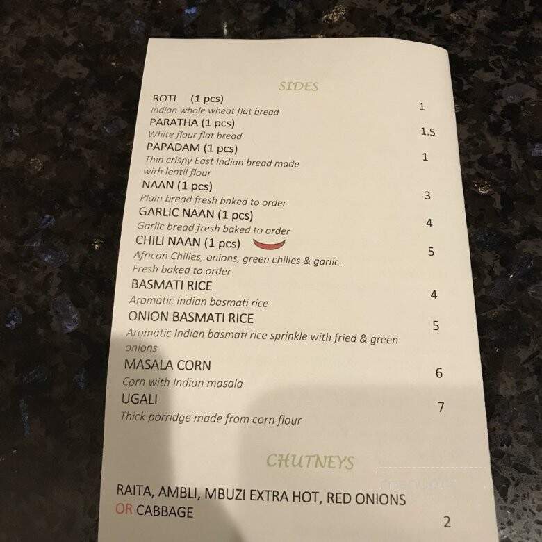 Africana Eatery & Cheers Pub - Calgary, AB menu_pic