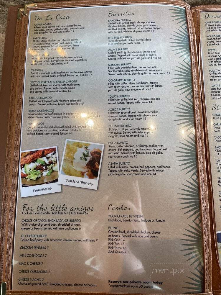Agave Bar and Grill - Fishers, IN menu_pic