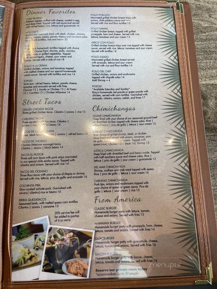 Agave Bar and Grill - Fishers, IN menu_pic