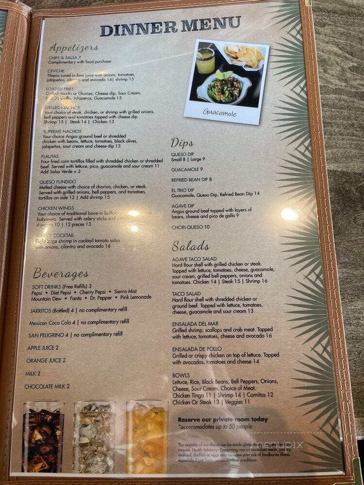 Agave Bar and Grill - Fishers, IN menu_pic
