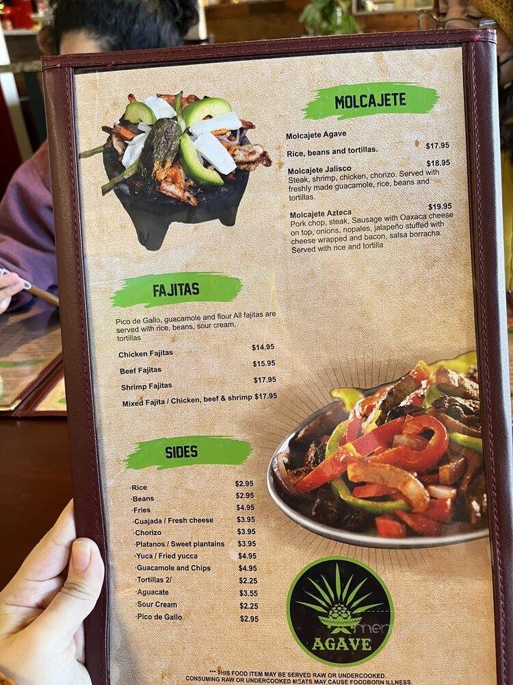 Agave Bar & Restaurant - North Springfield, VA menu_pic