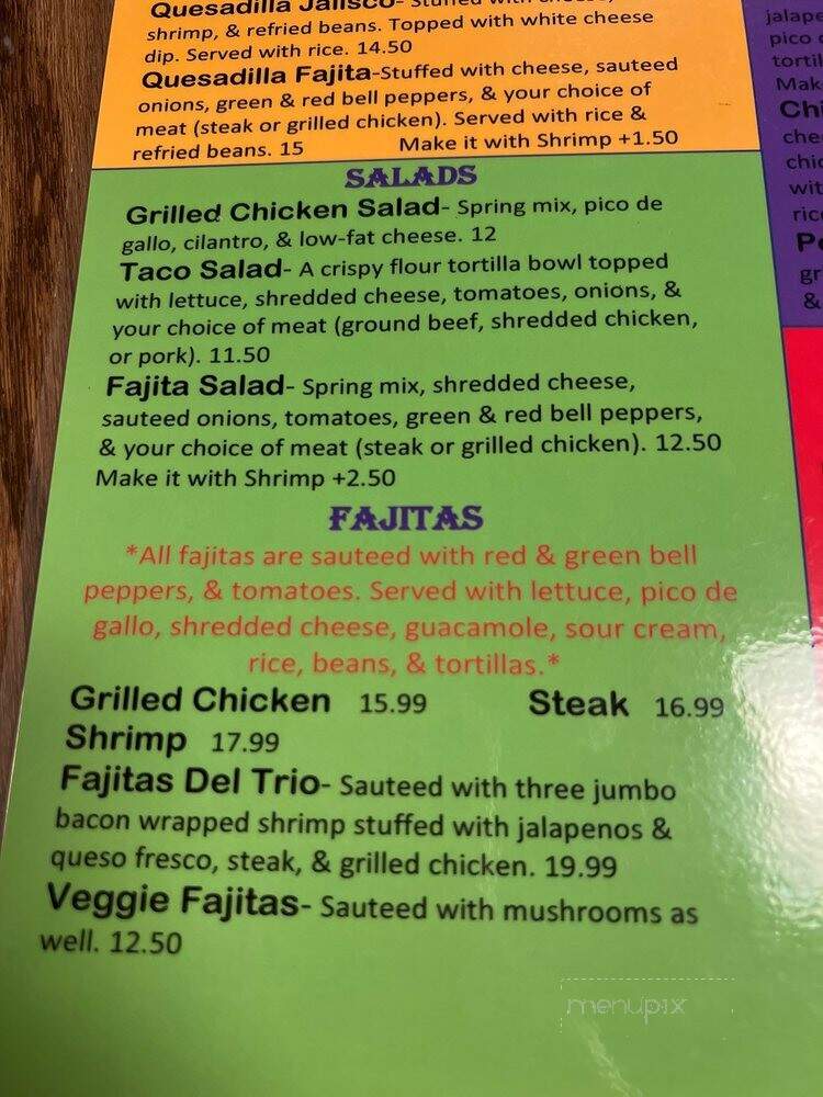 Agaveros Mexican Bar & Grill - Blue Springs, MO menu_pic