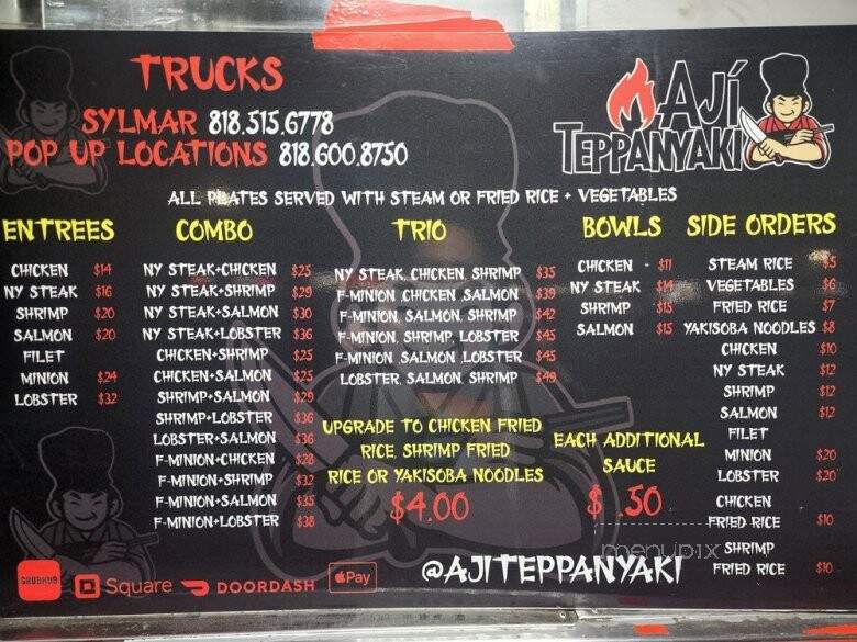 Aji Teppanyaki - Los Angeles, CA menu_pic