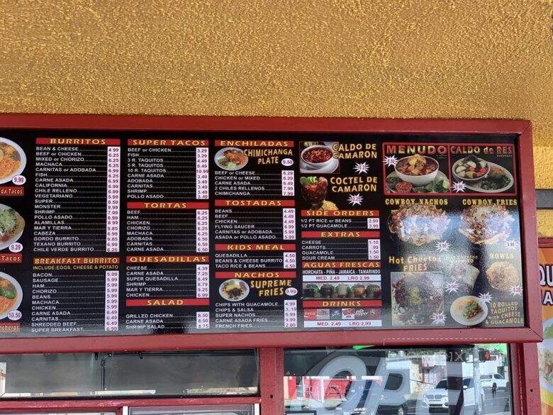 Alamillas Mexican Food - El Monte, CA menu_pic