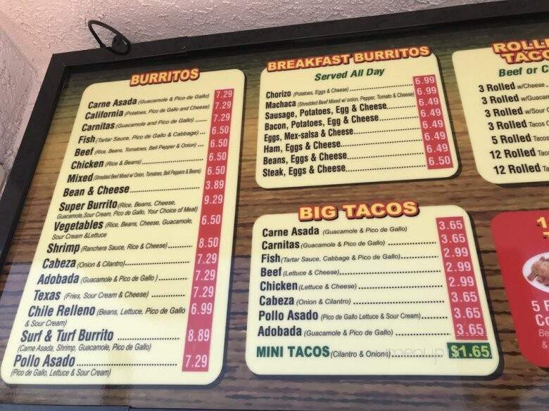 Aldabertos - Lakewood, CA menu_pic