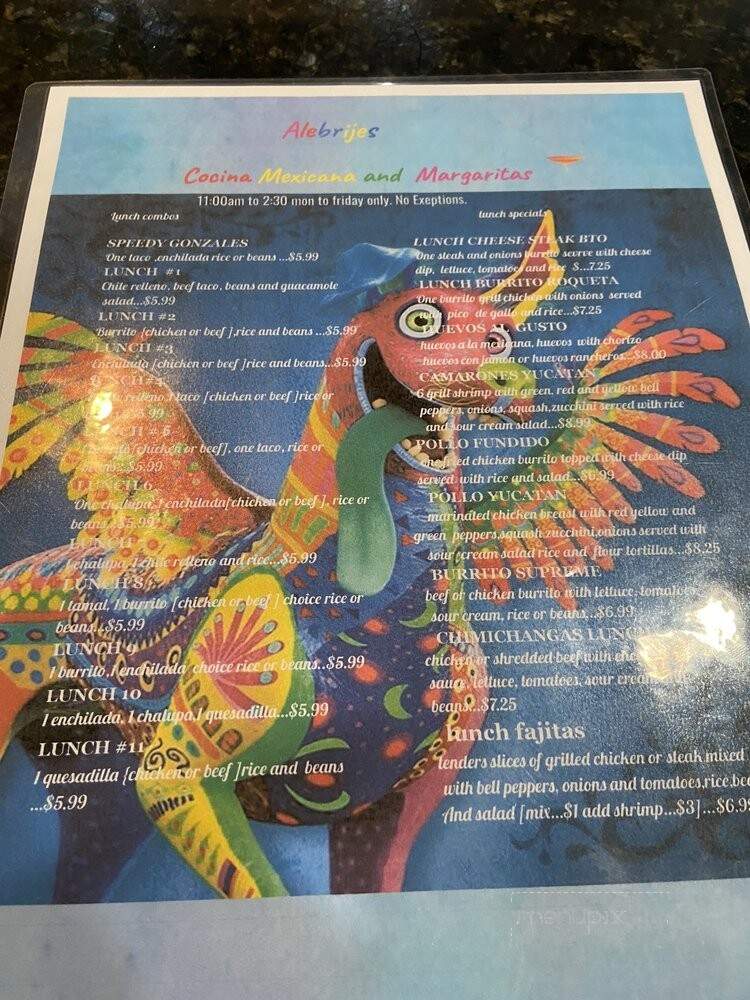 Alebrijes - Easley, SC menu_pic