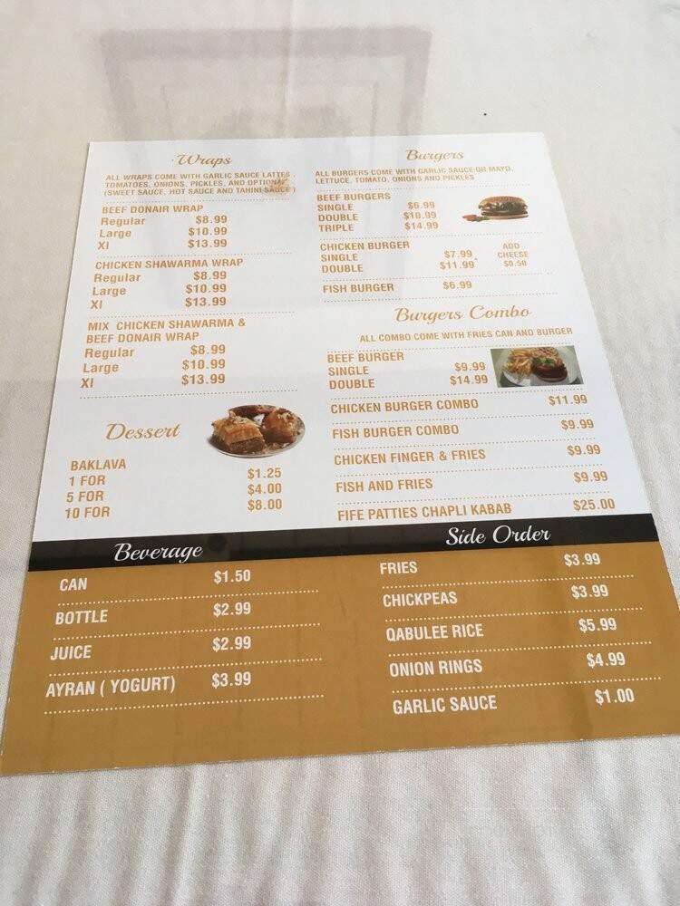 Alibaba Khabob House Inc - Calgary, AB menu_pic