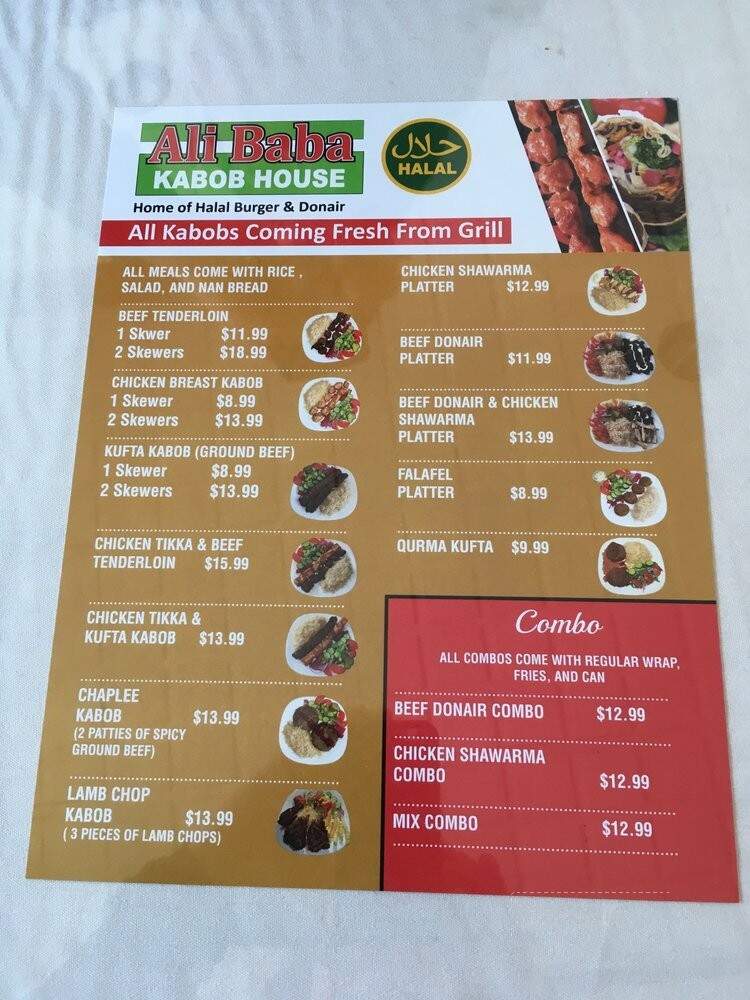 Alibaba Khabob House Inc - Calgary, AB menu_pic