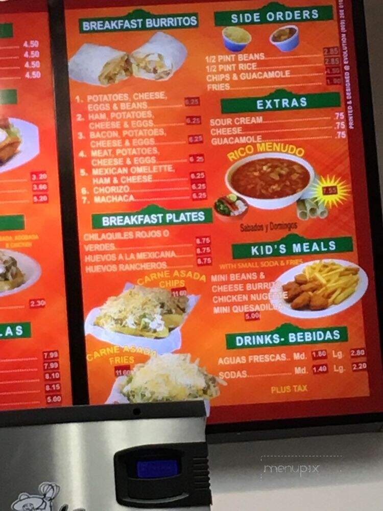 Aliberto's Taco Shop - Escondido, CA menu_pic