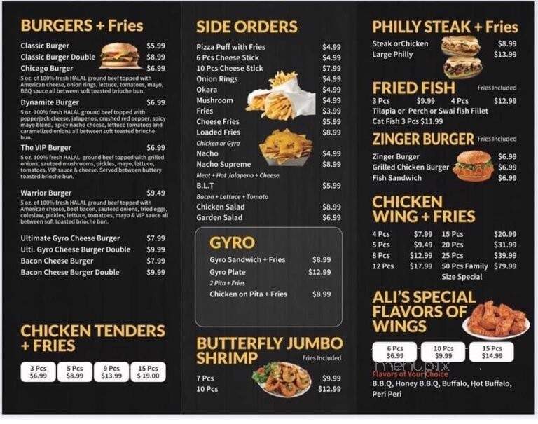 Ali's Broast & Burgers - Evanston, IL menu_pic