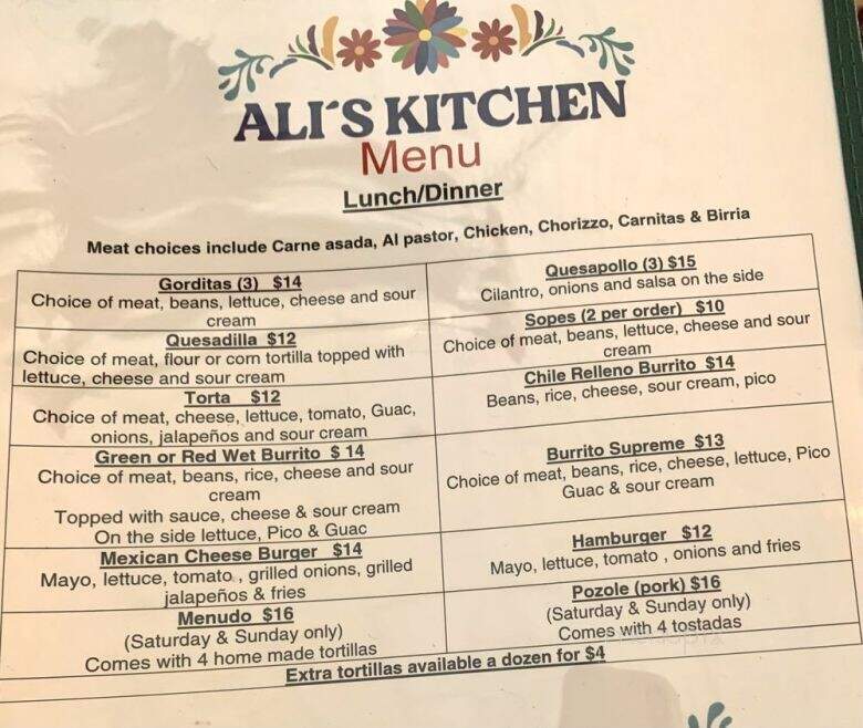 Ali's Kitchen - Lakeport, CA