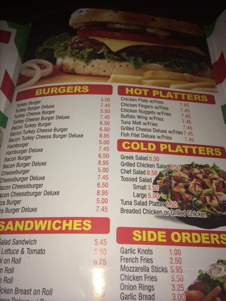 Alitalia Pizzeria - Bronx, NY menu_pic